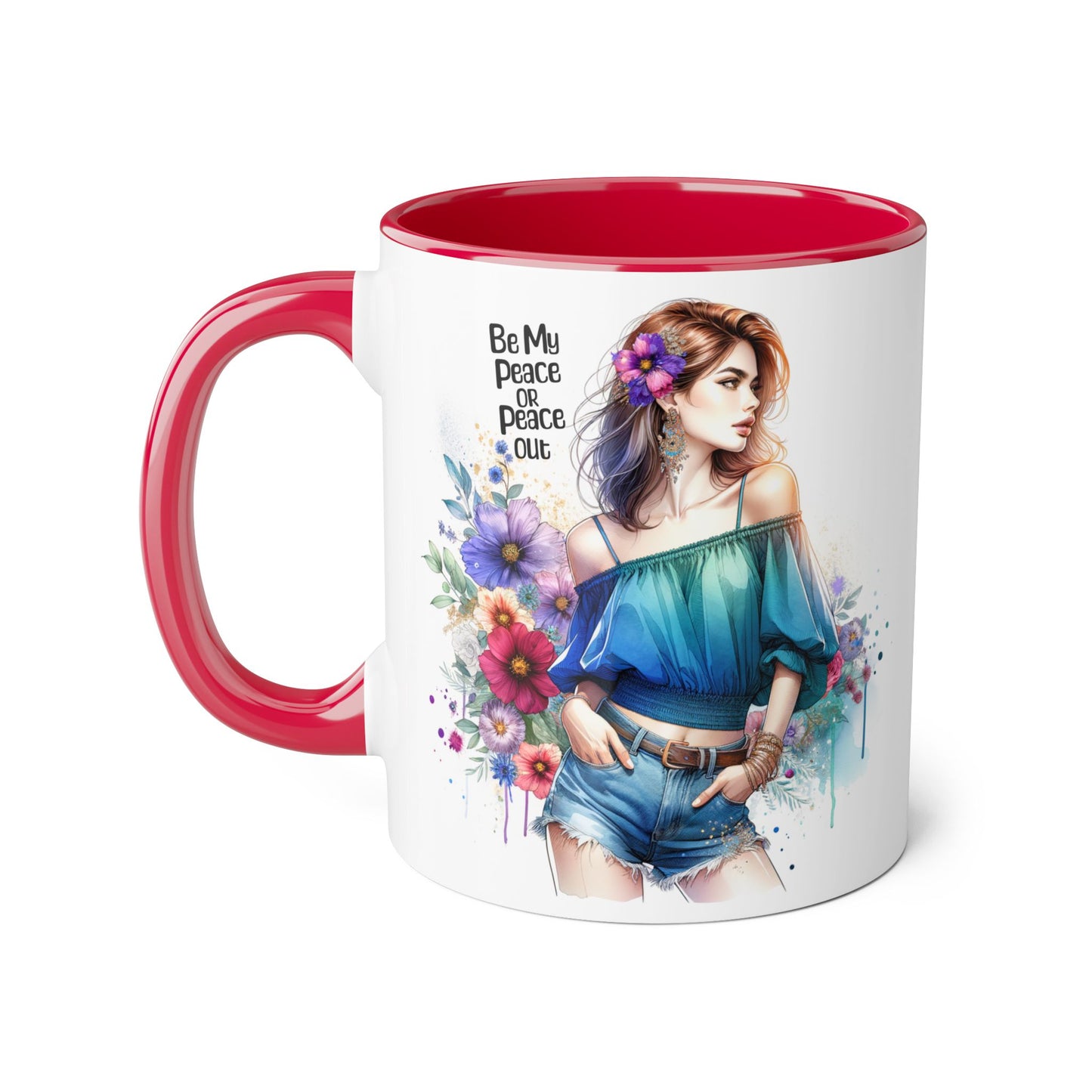 Be My Peace or Peace Out Accent 11oz Mug
