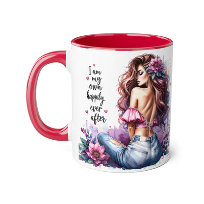 I Am My Own Happily Ever After Empowering Self-Love Accent Mug - 11oz