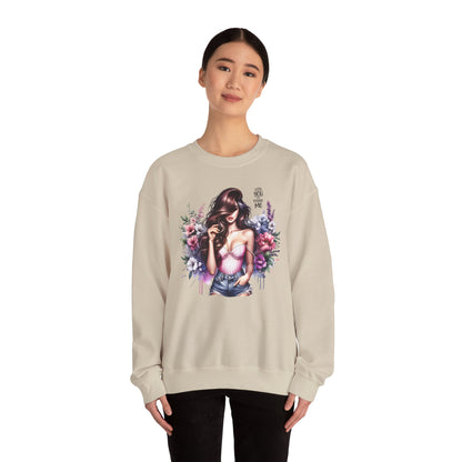Lost You And Found Me Floral Graphic Crewneck Sweatshirt, Vibrant Sweatshirt, Cozy Casual Wear, Gift for Her, Floral Apparel, Spring Fashion