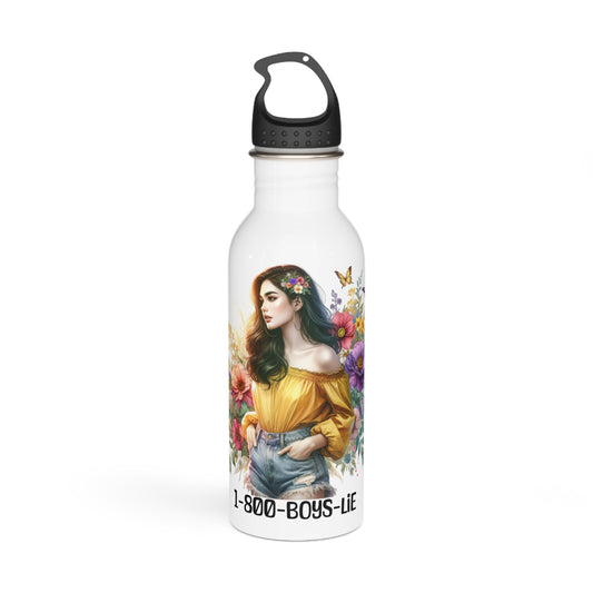 Floral Stainless Steel Water Bottle - 1-800-BOYS-LIE, Eco-Friendly Gift, Perfect for On-the-Go, Cute Water Bottle, Flower Design, [...]