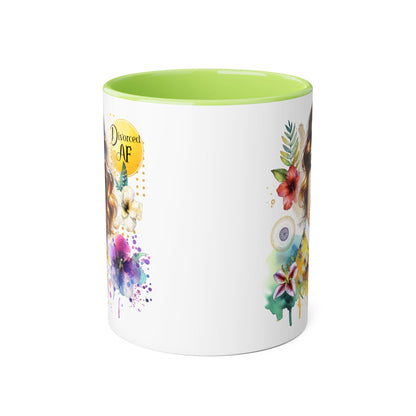 Vibrant Floral Accent Mug for Dreamers, Unique Coffee Cup, Gift for Her, Inspirational Beverage Mug, Boho Style Drinkware