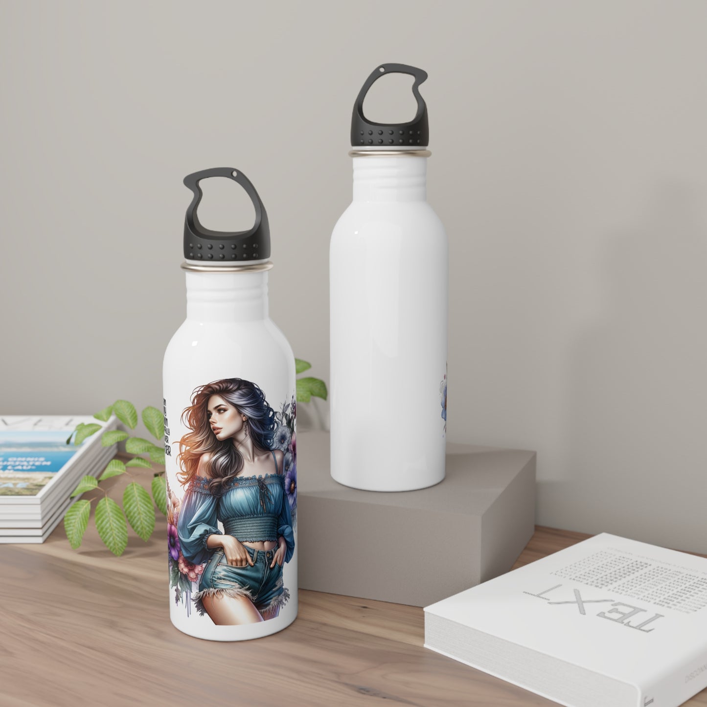 I Am My Own Happily Ever After Floral Fantasy Water Bottle - Inspirational Design for Everyday Use, Eco-Friendly Hydration, Perfect Gift for Friends and Quotes Lovers