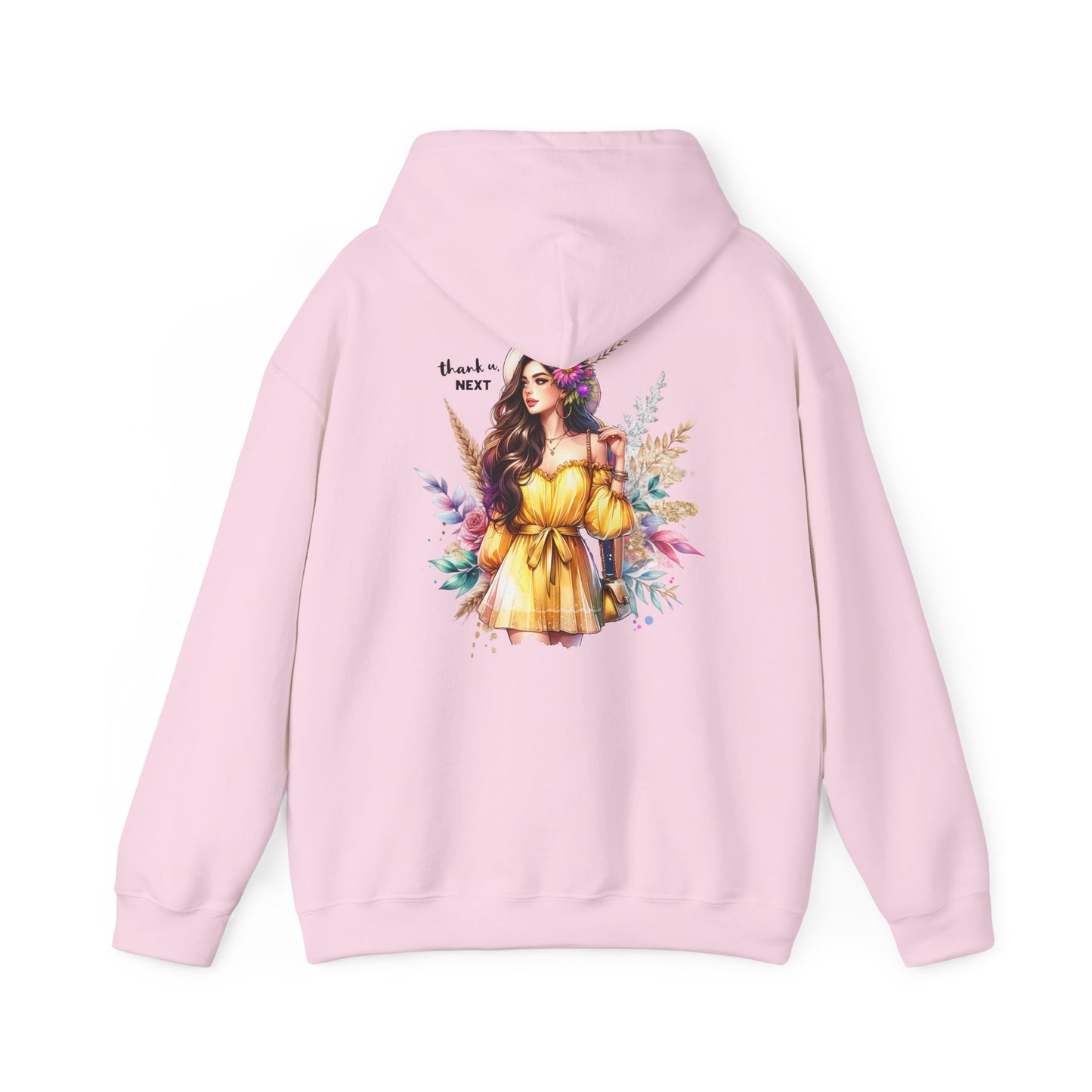 Thank U, Next Bohemian Chic Hoodie - Relaxed Fit Unisex Sweatshirt, Casual Style, Everyday Wear, Gift for Her, Art-Inspired Apparel