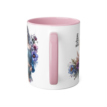 I Am My Own Happily Ever After Whimsical Floral Accent Mug - Perfect Gift for Her, Inspirational Coffee Cup, Self-Care Quotes, Boho Decor, Unique Tea Mug