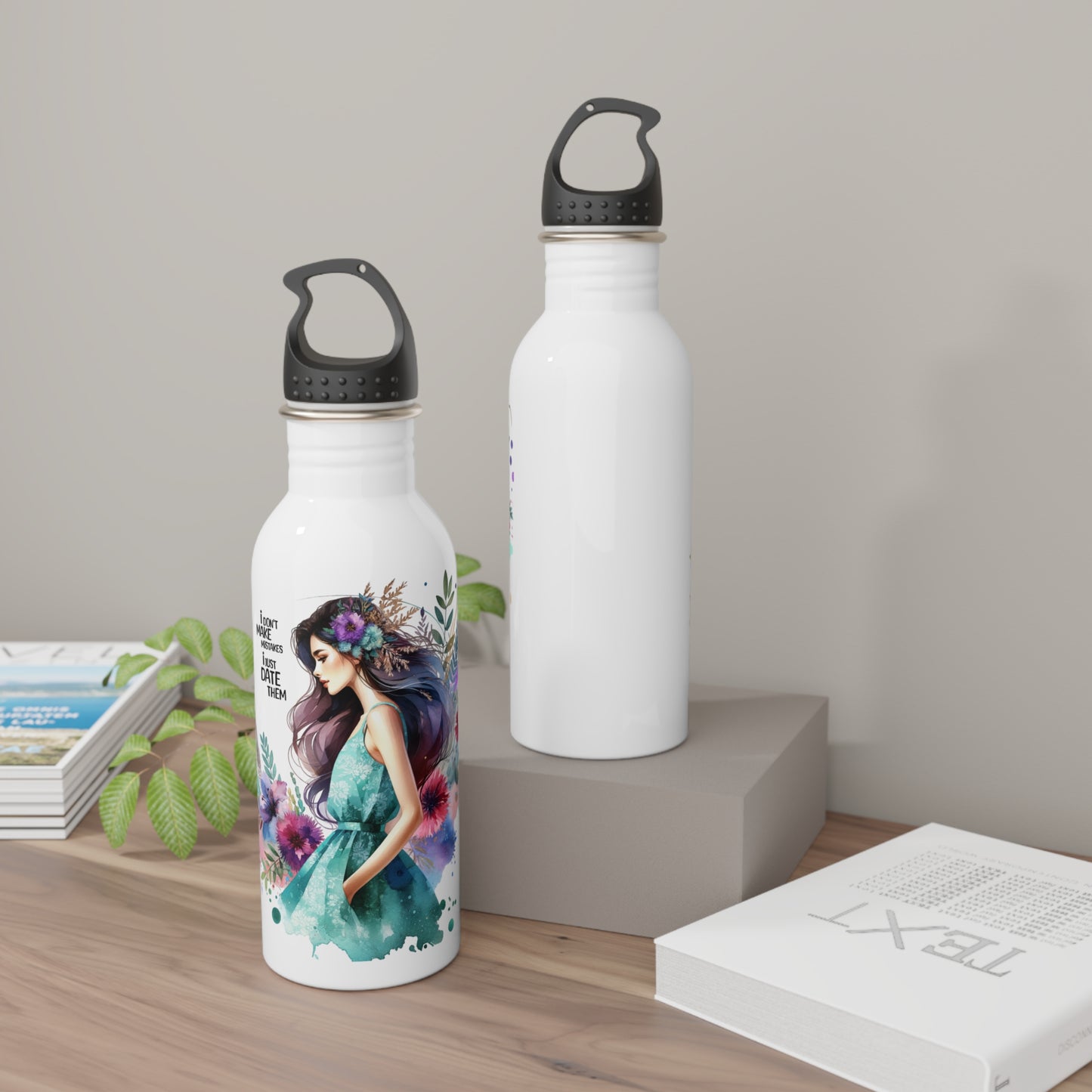 I Don't Make Mistakes, I Date Them Stylish Stainless Steel Water Bottle with Floral Design, Eco-Friendly Gift for Nature Lovers, Hydration Travel Companion, Fitness [...]