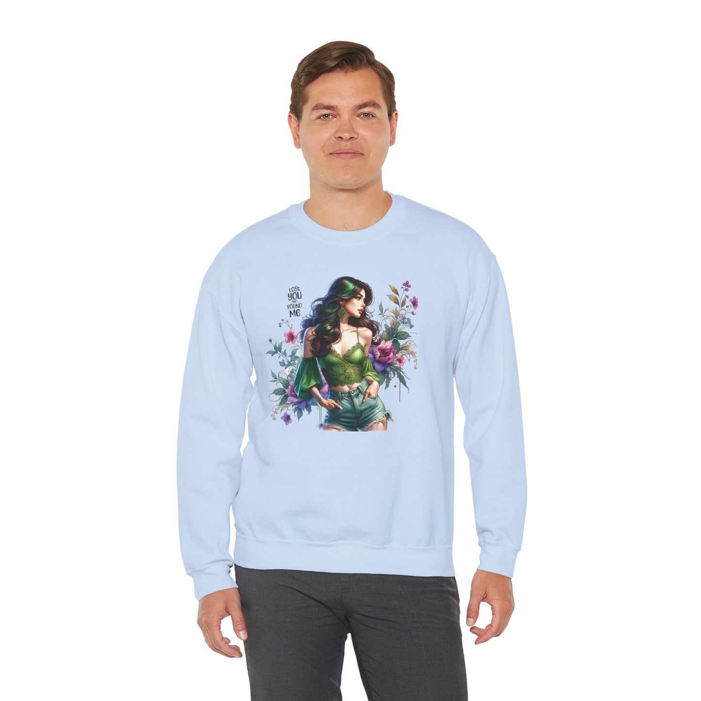 Lost You And Found Me Bohemian Floral Sweatshirt: Perfect for Cozy Days, Gift for Her, Casual Wear, Spring Fashion, Friendship Gift