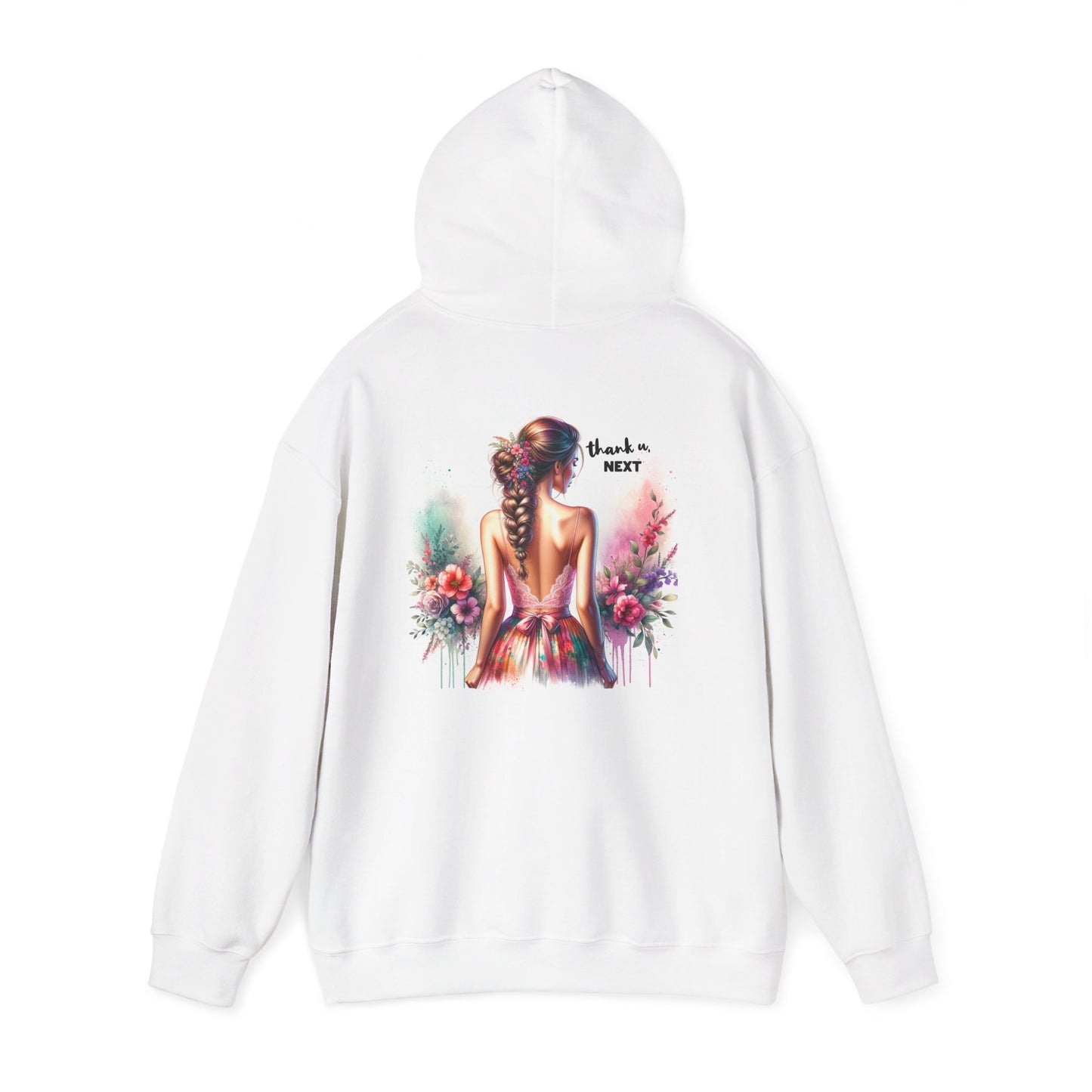 Thank U, Next Colorful Artistic Sweatshirt, Cozy Fashion Hoodie, Perfect Gift for Her, Lounge Wear, Vibrant Graphic Pullover