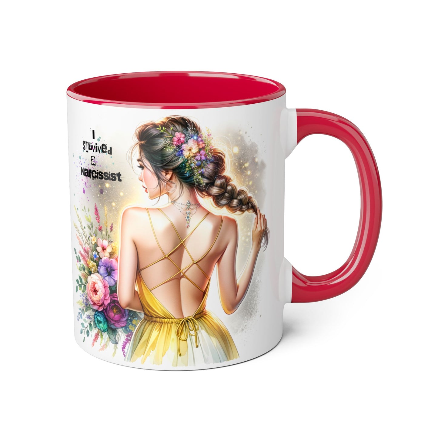 Floral Inspirational Mug, Gift for Friends, Self-Love Motivational Coffee Cup, Women's Empowerment, Birthday Present