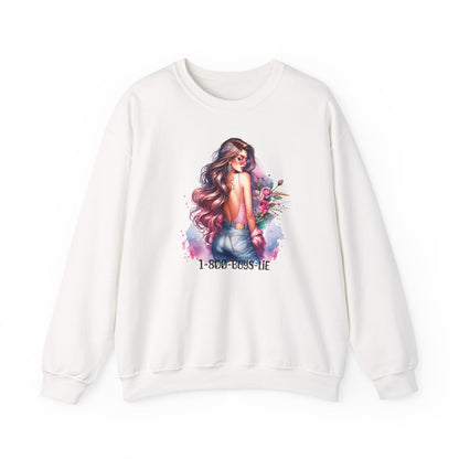 1-800-Boys-Lie Stylish Floral Graphic Sweatshirt, Cozy Crewneck Sweatshirt for Women, Gift for Her, Casual Fashion Top, Spring Wardrobe Essential