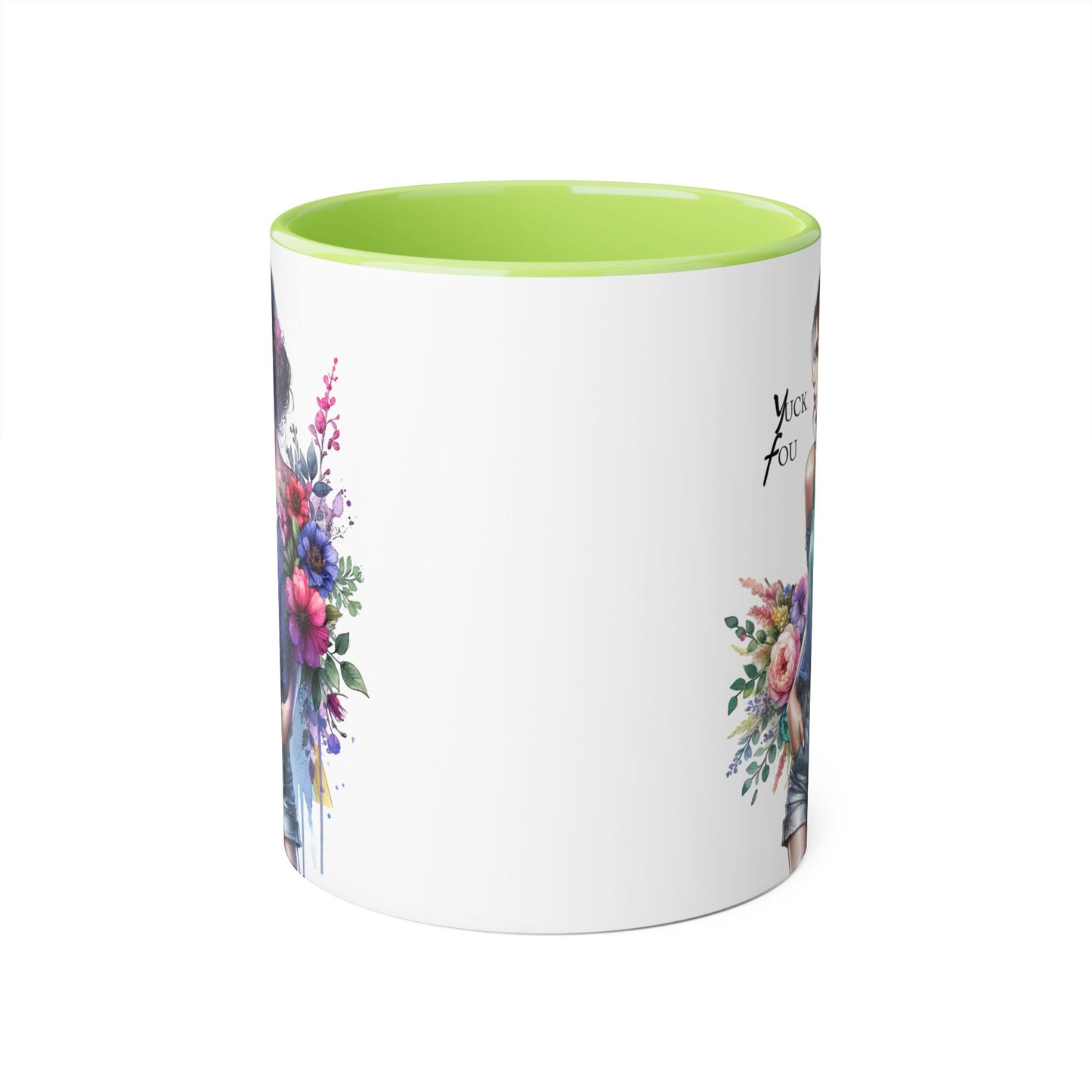 Yuck Fou Floral Art Accent Mug | Stylish Gift for Coffee Lovers, Housewarming, Birthdays, Creative Decor