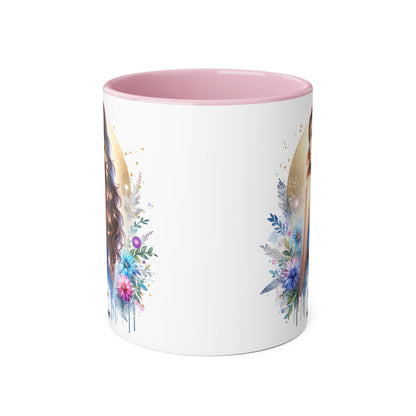 Floral Accent Mugs, 11oz - Beautiful Gift for Coffee Lovers, Perfect for Birthdays, Mother’s Day, or Just Because