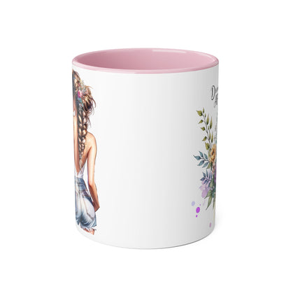 Divorced AF Floral Accent Mug - Perfect Gift for Friends, Coffee Lovers, Humor, Self-Care, Divorce Parties