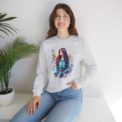 I Don`t  Make Mistakes, I Just Date Them Colorful Bohemian Crewneck Sweatshirt, Cozy Apparel, Unique Gift, Casual Wear, Inspirational Fashion, Artist Design