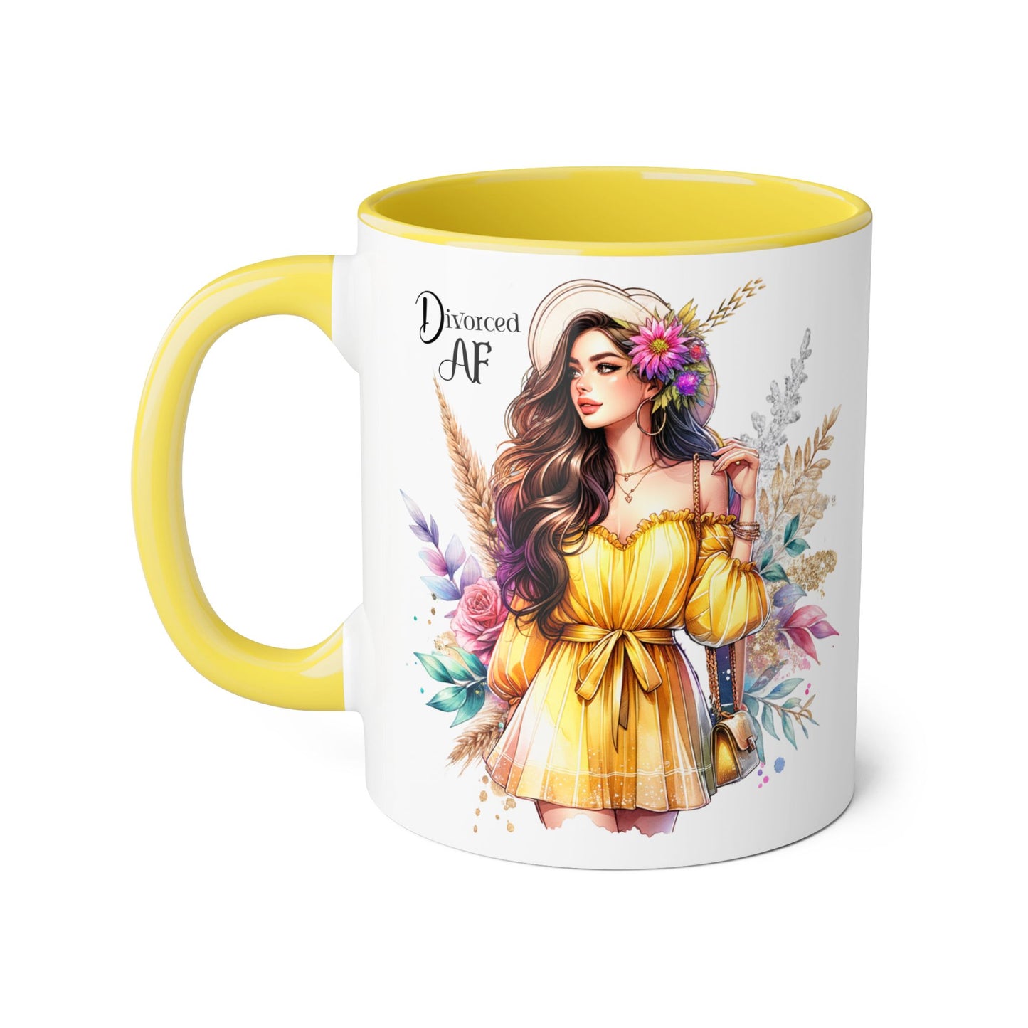 Divorced AF Accent Mug, Empowering Coffee Cup, Self-Love Gift for Her, Unique Birthday Present, Motivational Drinking Vessel
