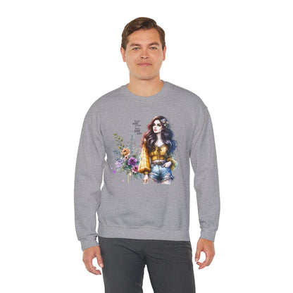 I Don't Make Mistakes, I Just Date Them Floral Graphic Crewneck Sweatshirt, Cozy Casual Wear, Boho Sweatshirt, Gift for Her, Fall Fashion Must-Have
