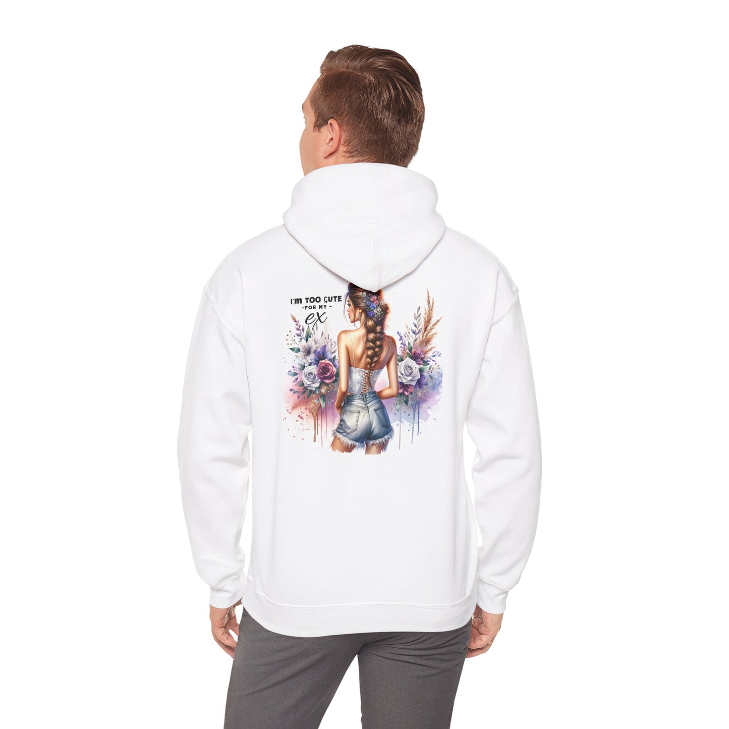 I'm Too Cute For My Ex Chic Floral Hoodie for Women | I'm Too Cute | Casual Style, Cozy Outerwear, Gift for Her, Perfect for Spring