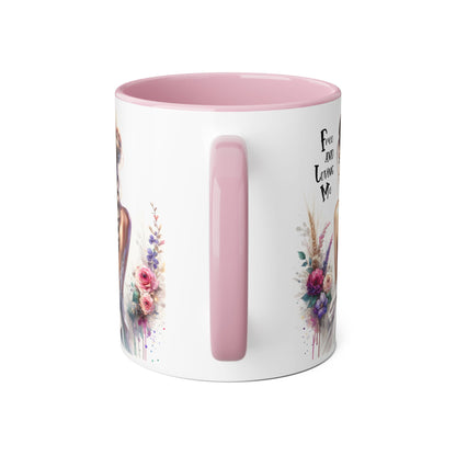 Bohemian Accent Mug with Floral Design | Free and Loving Me | Perfect Gift for Her, Wedding, or Everyday Use