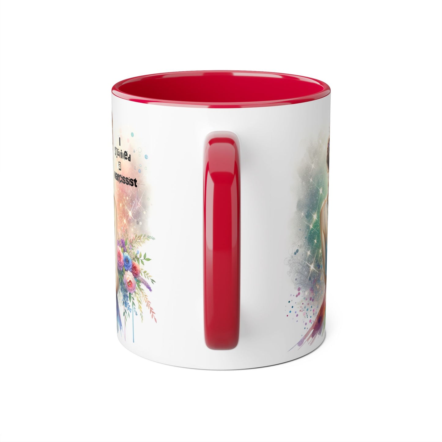 Beautiful Artistic Accent Mug - Unique Coffee Cup for Women, Gift for Her, Bohemian Style Drinkware, Perfect for Birthdays and Celebrations