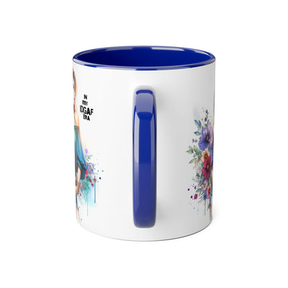 IDGAF Floral Accent Mug - Stylish Coffee Mug for Sassy Souls, Gift for Friends, Unique Home Decor, Perfect for Birthdays, Fun Collectible