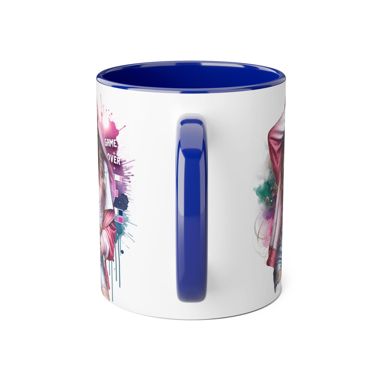 Chic Game Over Accent Mug - Stylish Coffee Cup for Gamers, Perfect Gift for Birthdays, Holidays, and Everyday Use
