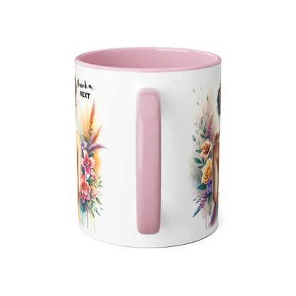 Thank U, Next Floral Artwork Accent Mug, Thank U Next Coffee Mug, Gift for Her, Floral Style Drinkware, Unique Home Decor