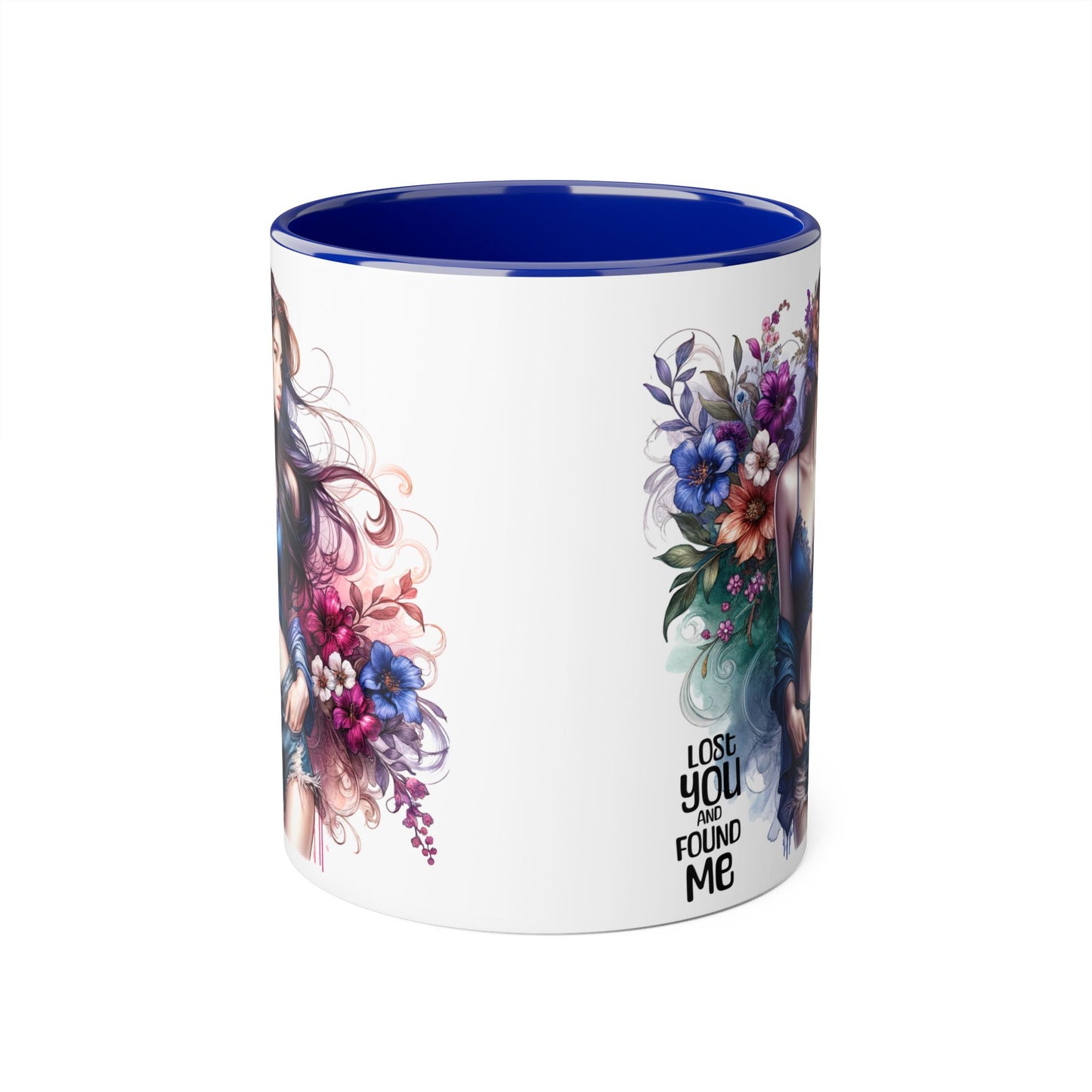 Floral Art Accent Mug - Lose You, Found Me | Unique Gift for Her, Coffee Lover, Tea Enthusiast, Birthday, Housewarming