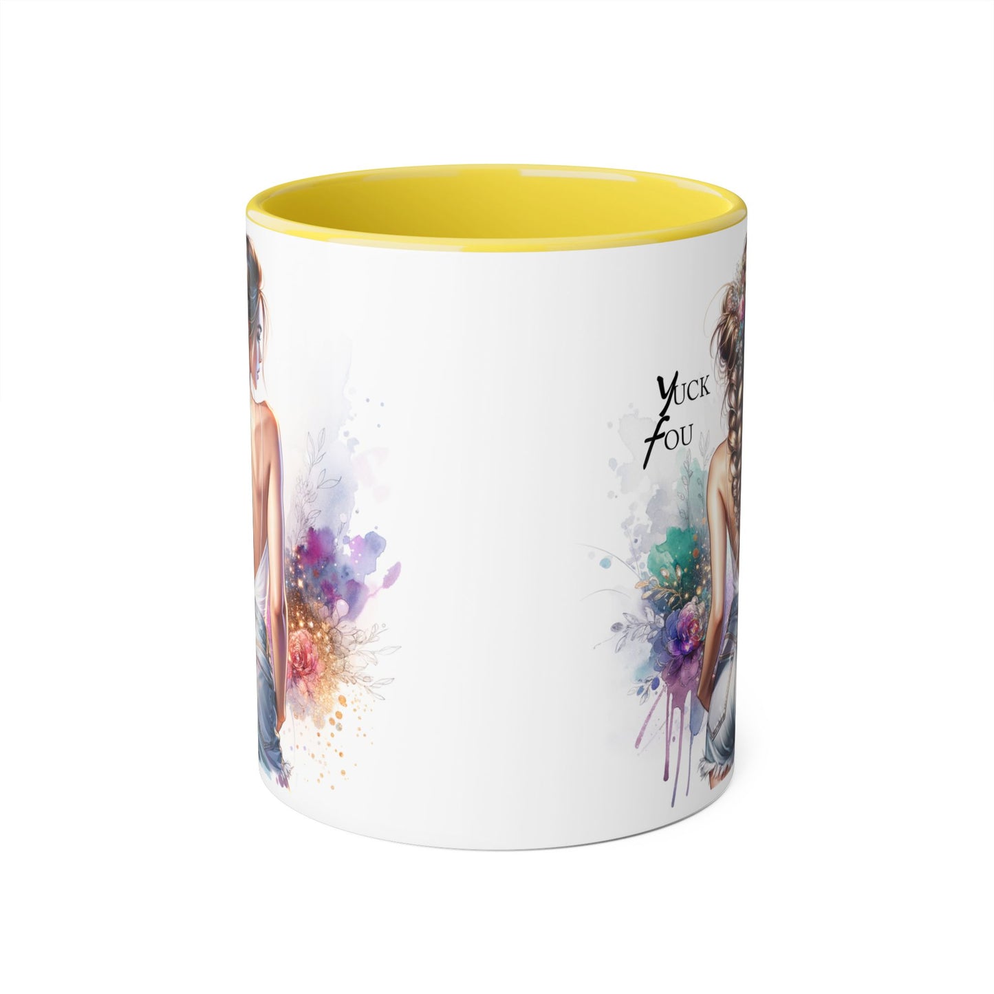 Yuck Fou Chic Coffee Mug, Stylish Drinkware, Gift for Friends, Art Mug, Inspirational Quote Mug, Unique Kitchen Decor, Fun Gift Idea