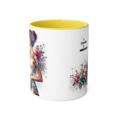 Narcissist Survival Accent Mug, 11oz, Inspirational Coffee Cup, Self-Love Gift, Empowerment Tea Mug, Unique Home Decor