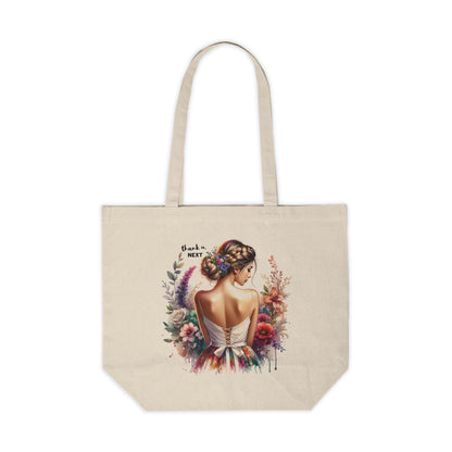 Thank U, Next Floral Bride Tote Bag, Canvas Shopping Tote, Wedding Gift, Bridal Shower Accessory, Eco-Friendly Bag, Personalized Tote
