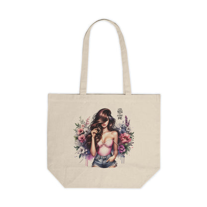 Lost You and Found Me Stylish Floral Canvas Tote Bag - Perfect for Shopping, Beach Days, Gifts & Eco-Friendly Living