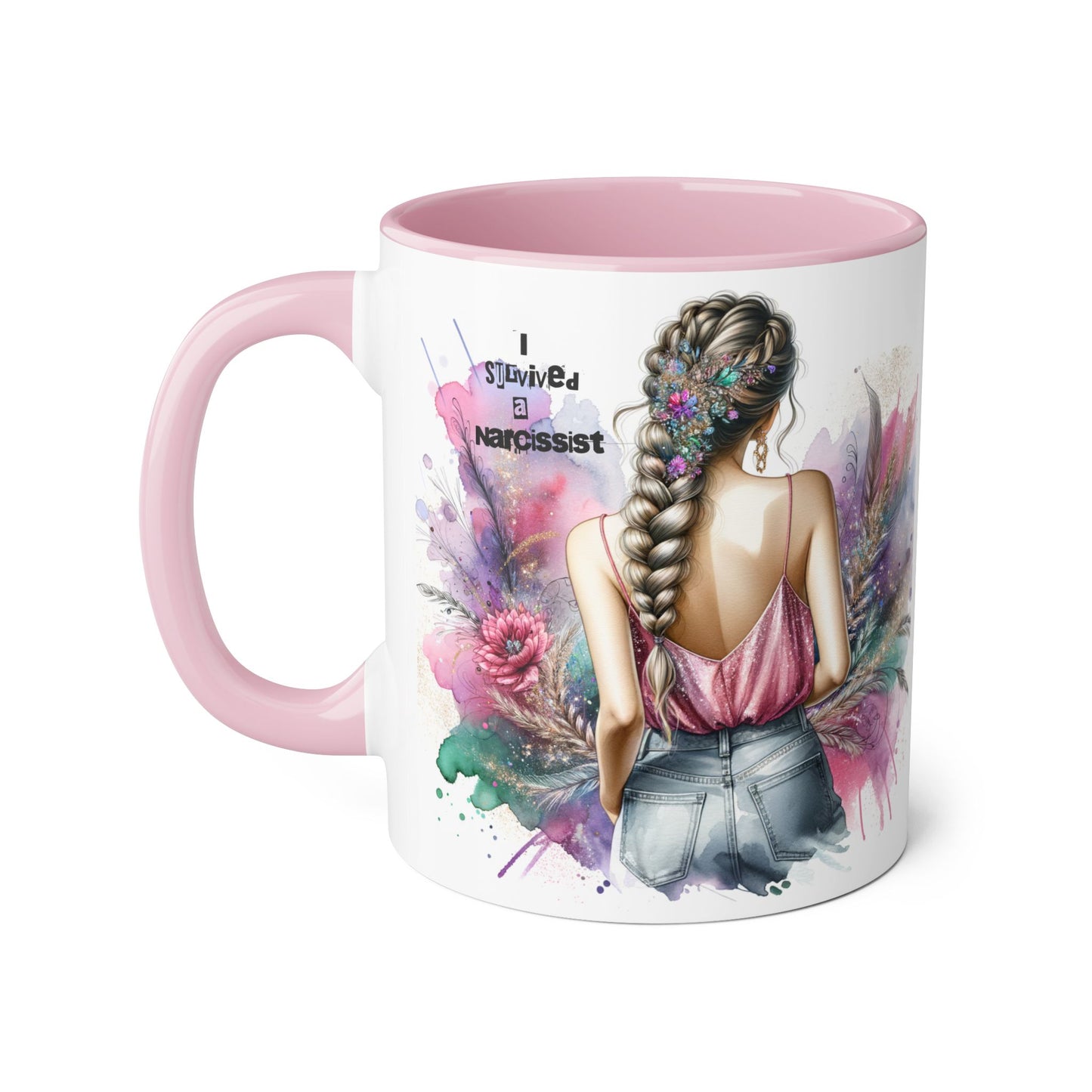 Artistic Narcissist Mug - 11oz Coffee Cup, Unique Gift, Inspirational Quote, Floral Design, Perfect for Friends & Family