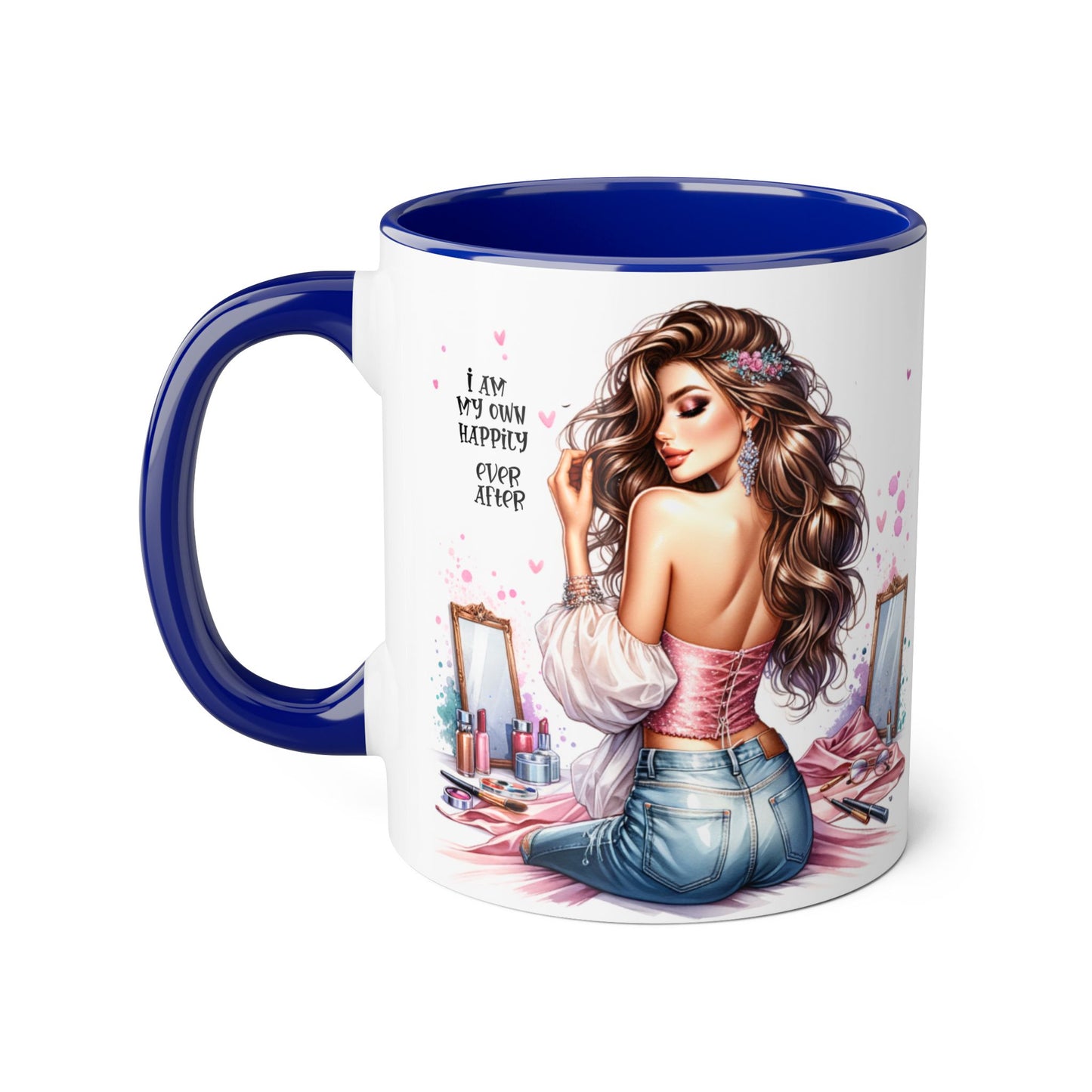 I Am My Own Happily Ever After Empowered Beauty Accent Mug - 11oz Inspirational Coffee Cup for Self-Love and Confidence
