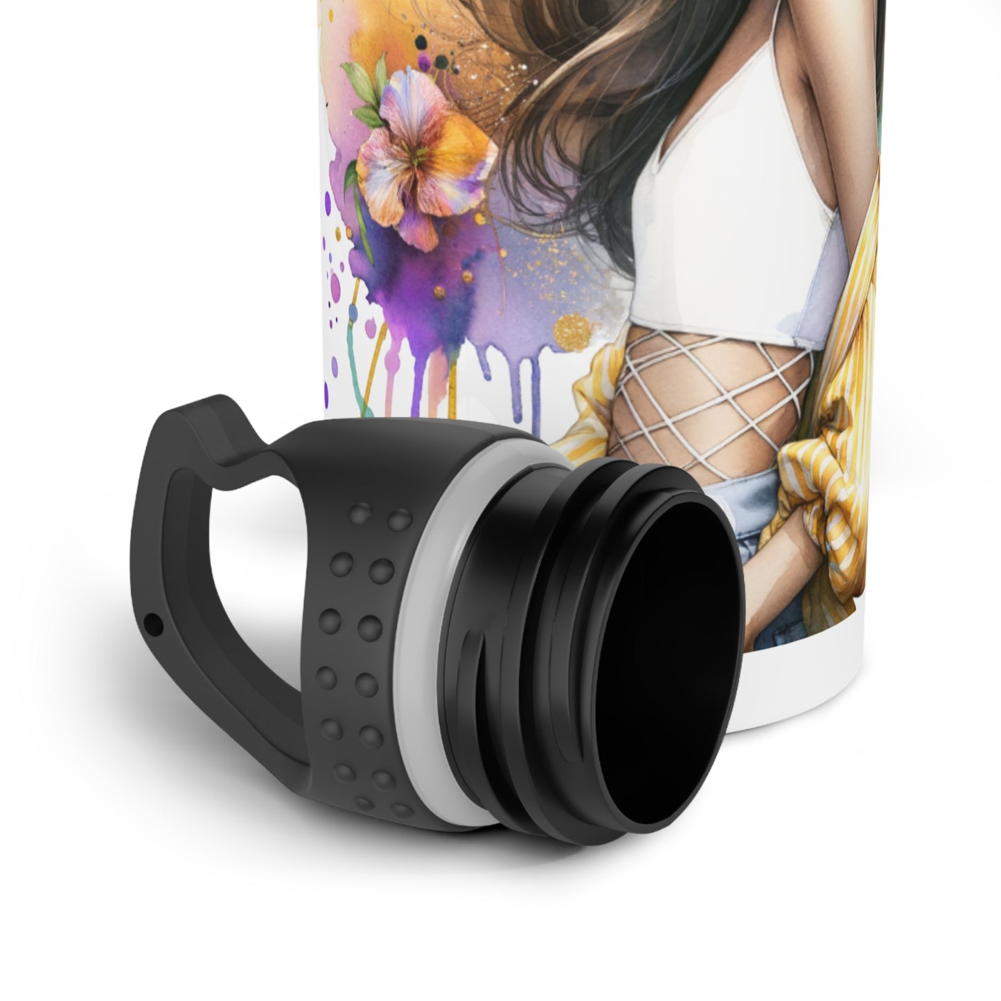I Don't Make Mistakes, I Date Them Chic Stainless Steel Water Bottle - Floral Design, Eco-Friendly Travel Mug, Fitness Hydration, Unique Gift, Sustainability Lover