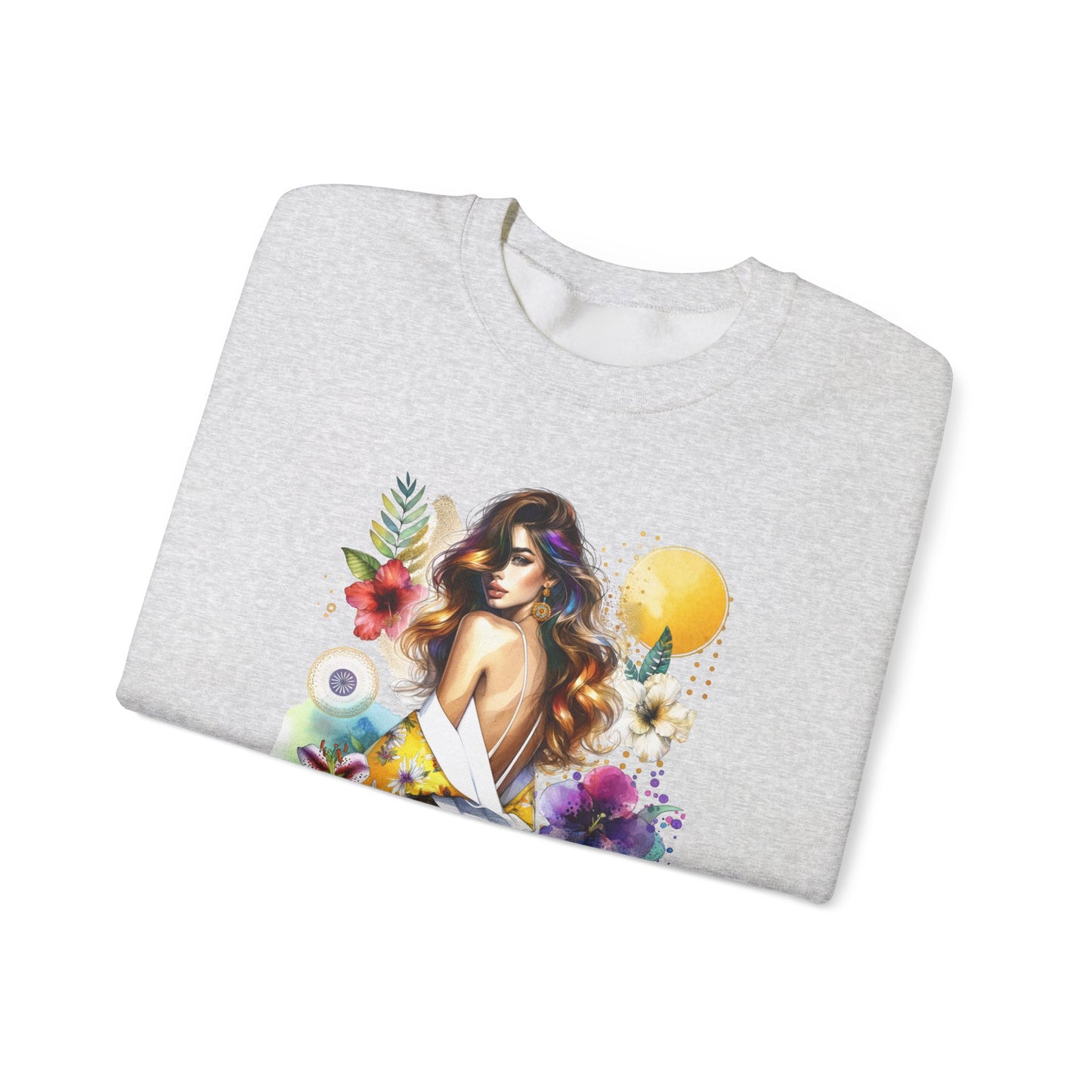 1-800-Boys-Lie Bohemian Floral Crewneck Sweatshirt, Trendy Oversized Sweater, Unique Gift for Her, Cozy Fall Apparel, Birthday & Casual Wear