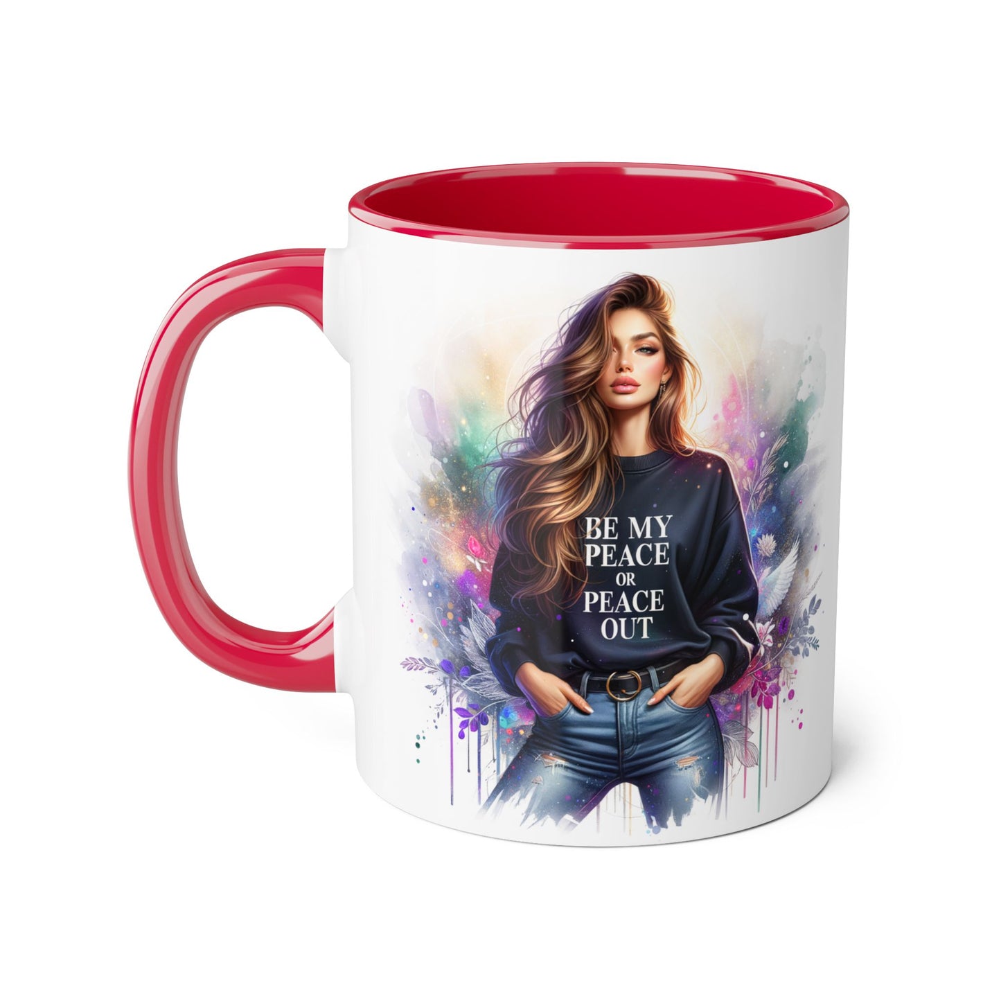 Be My Peace or Peace Out Accent 11oz Mug