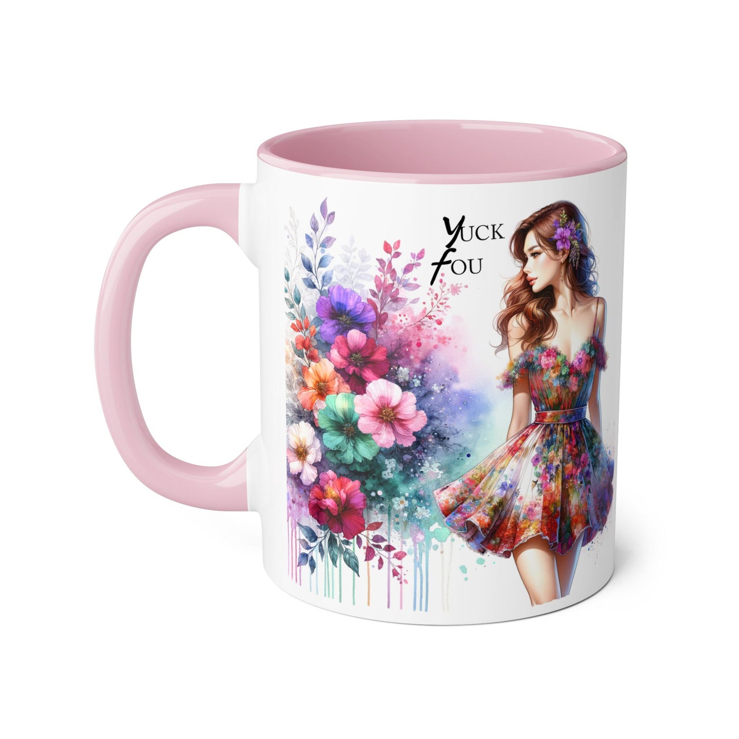 Yuck Fou Floral Accent Mug, 11oz Coffee Cup, Colorful Gift for Her, Art-Inspired Tea Mug, Unique Ceramic Drinkware, Birthday, Mother's Day, [...]