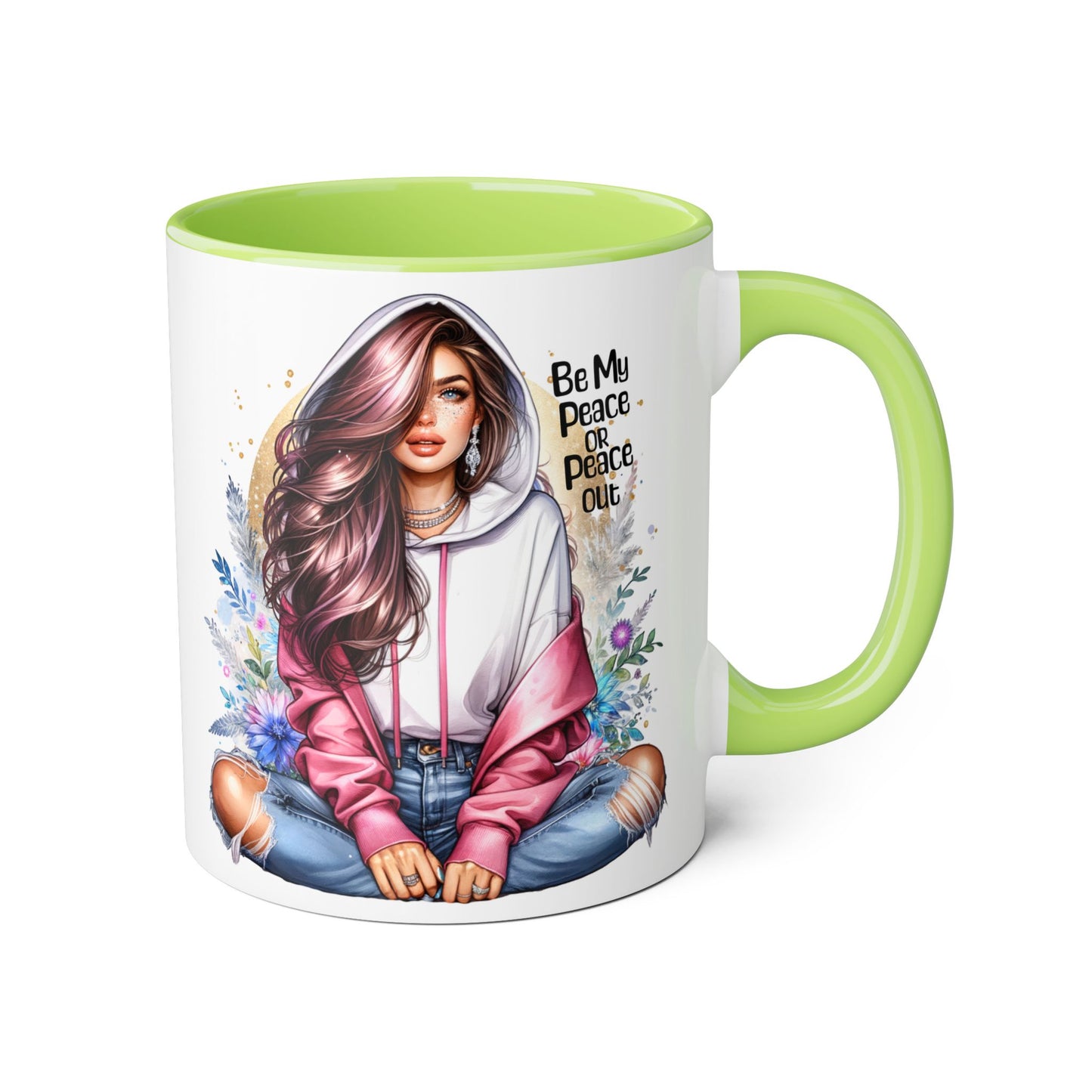 Be My Peace or Peace Out Accent Mug