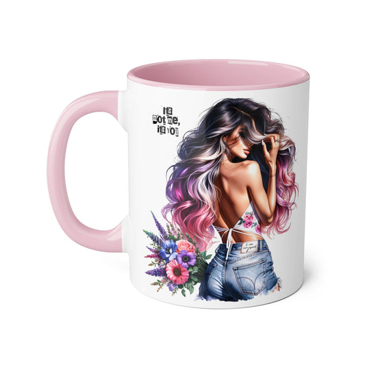It's Not Me, It's You Humoristic Styled Floral Accent Mug - Perfect Gift for Her, Coffee Lover, Mother’s Day, Birthday, Home Decor, Personalized Tea Cup