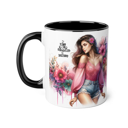 Funny Accent Mug - My Taste in Men is Probably a Disability Humor 11oz Cup