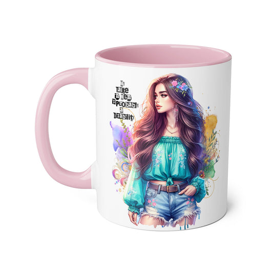 Funny Accent Mug - My Taste in Men is Probably a Disability Humor 11oz Cup