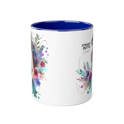 Artistic Accent Mug | Straight Outta Wonderland Coffee Cup for Dreamers | Unique Gift for Birthdays, Holidays, Fairytale Lovers