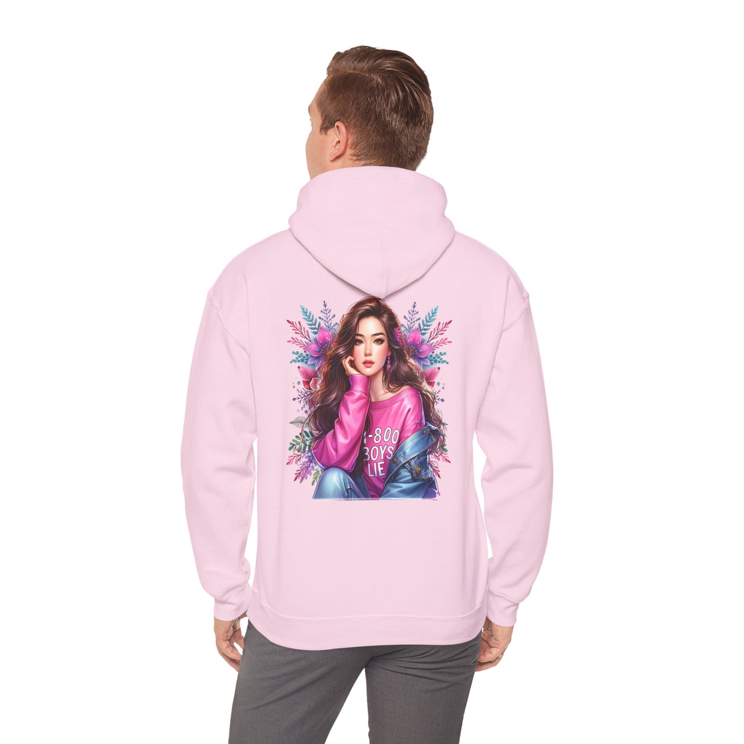 1-800-Boys-Lie Stylish Graphic Hoodie for Trendsetters, Cozy Hooded Sweatshirt, Fashionable Streetwear, Perfect Gift for Her, Everyday Comfort