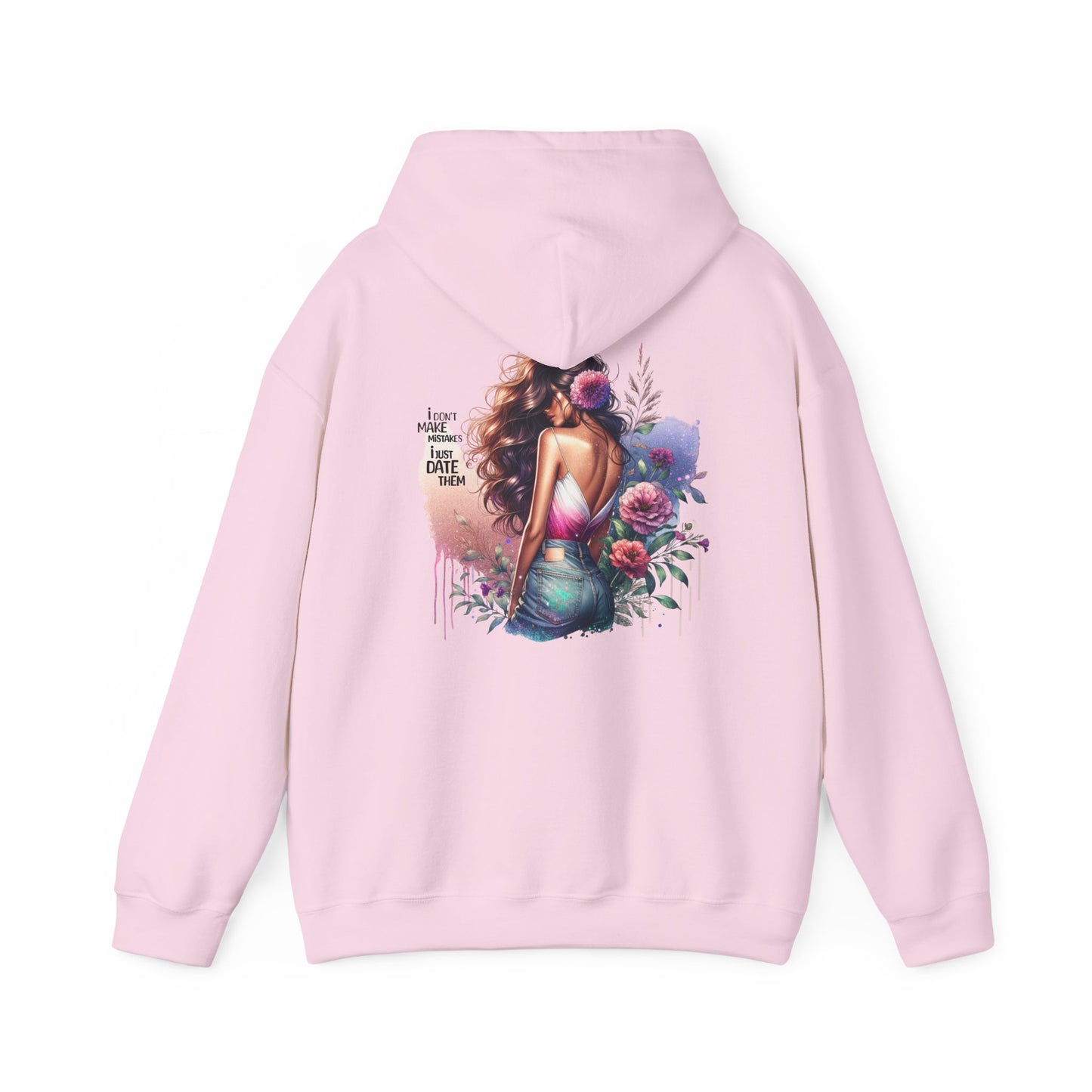 I Don`t  Make Mistakes, I Just Date Them Bohemian Floral Hoodie, Stylish Unisex Sweatshirt, Cozy Casual Wear, Perfect for Festivals, Thoughtful Gift Idea