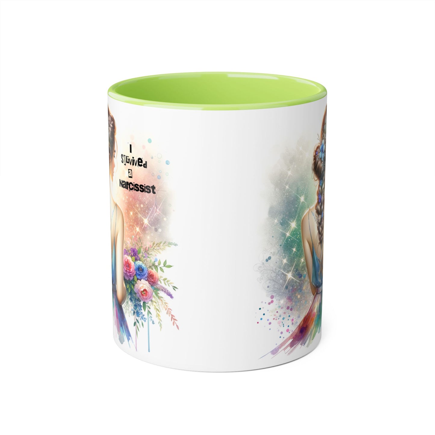 Beautiful Artistic Accent Mug - Unique Coffee Cup for Women, Gift for Her, Bohemian Style Drinkware, Perfect for Birthdays and Celebrations