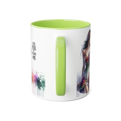 Lost You and Found Me Floral Dreamer Accent Mug | Colorful Coffee Cup | Inspirational Gift for Her | Artistic Drinkware | Perfect for Holidays & Celebrations