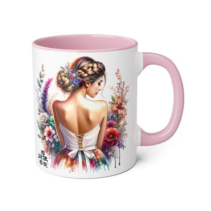 It's Not Me, It's You Humoristic Floral Accent Mug, 11oz - Artistic Coffee Cup for Women, Gift for Her, Birthday Present, Home Decor, Unique Tea Mug