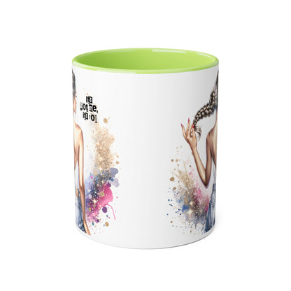 It's Not Me, It's You Humoristic Unique Inspirational Accent Mug, Motivational Coffee Cup, Fun Tea Mug for Women, Gift for Art Lovers, Stylish Drinkware