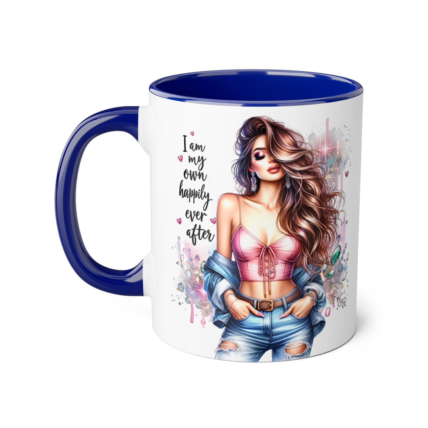 I Am My Own Happily Ever After Empowered Woman Accent Mug, Motivational Gift, Coffee Cup, Self-Love Mug, Feminine Decor, Inspirational Kitchenware