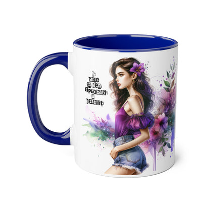 Funny Accent Mug - My Taste in Men is Probably a Disability Humor 11oz Cup