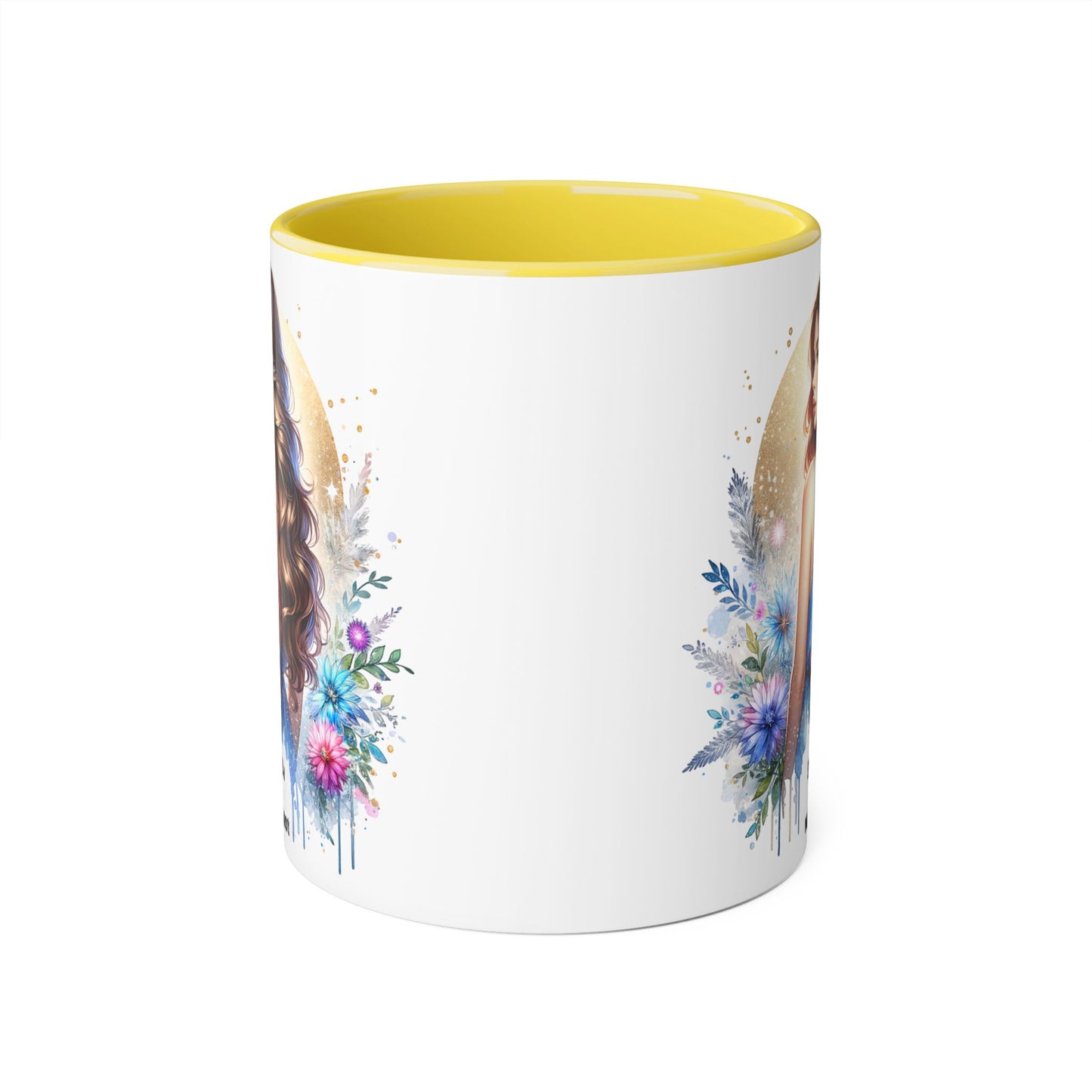 Floral Accent Mugs, 11oz - Beautiful Gift for Coffee Lovers, Perfect for Birthdays, Mother’s Day, or Just Because